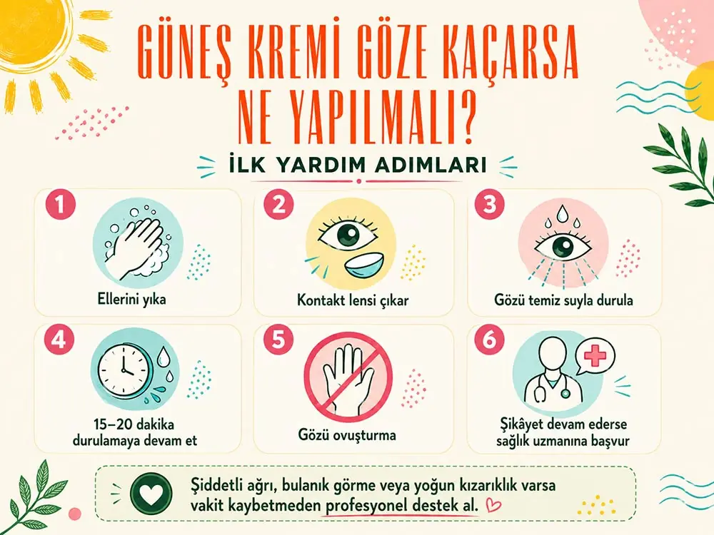 Güneş Kremi Göze Kaçarsa Ne Yapılmalı?