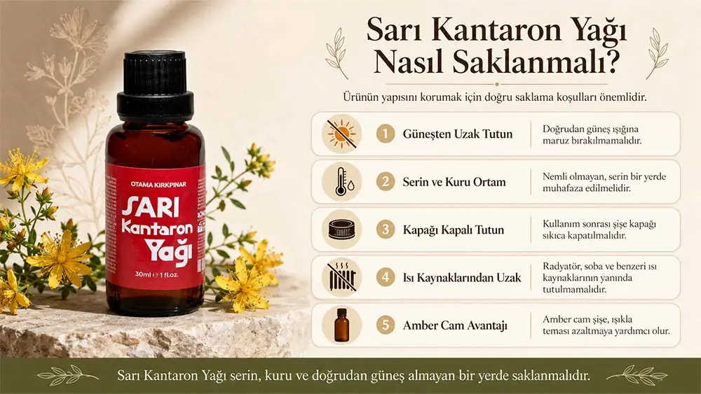 Sarı Kantaron Yağı Nasıl Saklanmalı?
