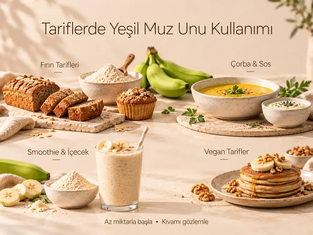 Tariflerde Yeşil Muz Unu Kullanımı