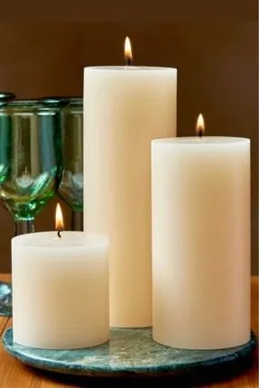 3 LÜ SİLİNDİR SOYA WAX KOKULU MUM
