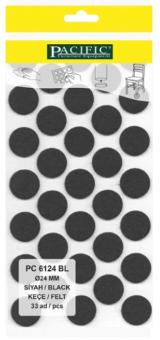 DİM.SİYAH PACİFİC YAPIŞKANLI KEÇE 24 MM