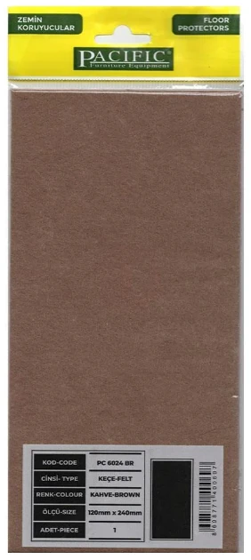 DİM.SİYAH PACIFIC YAPIŞKANLI KEÇE 120*24 MM