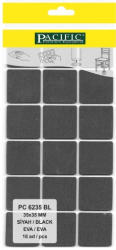 DİM.PACİFİC SİYAH YAPIŞKANLI EVA 35MMX35MM