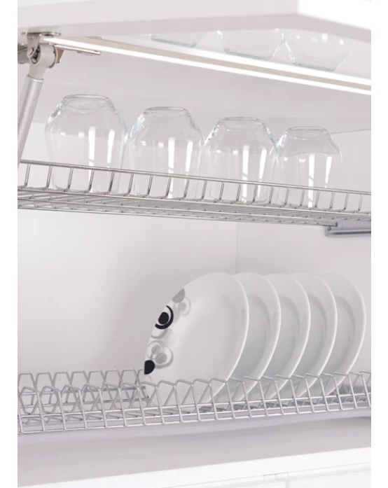 HUZ.4553 800 MM DOLAP İÇİ PLS.TEPSİLİ TABAK BARDAK RAFI