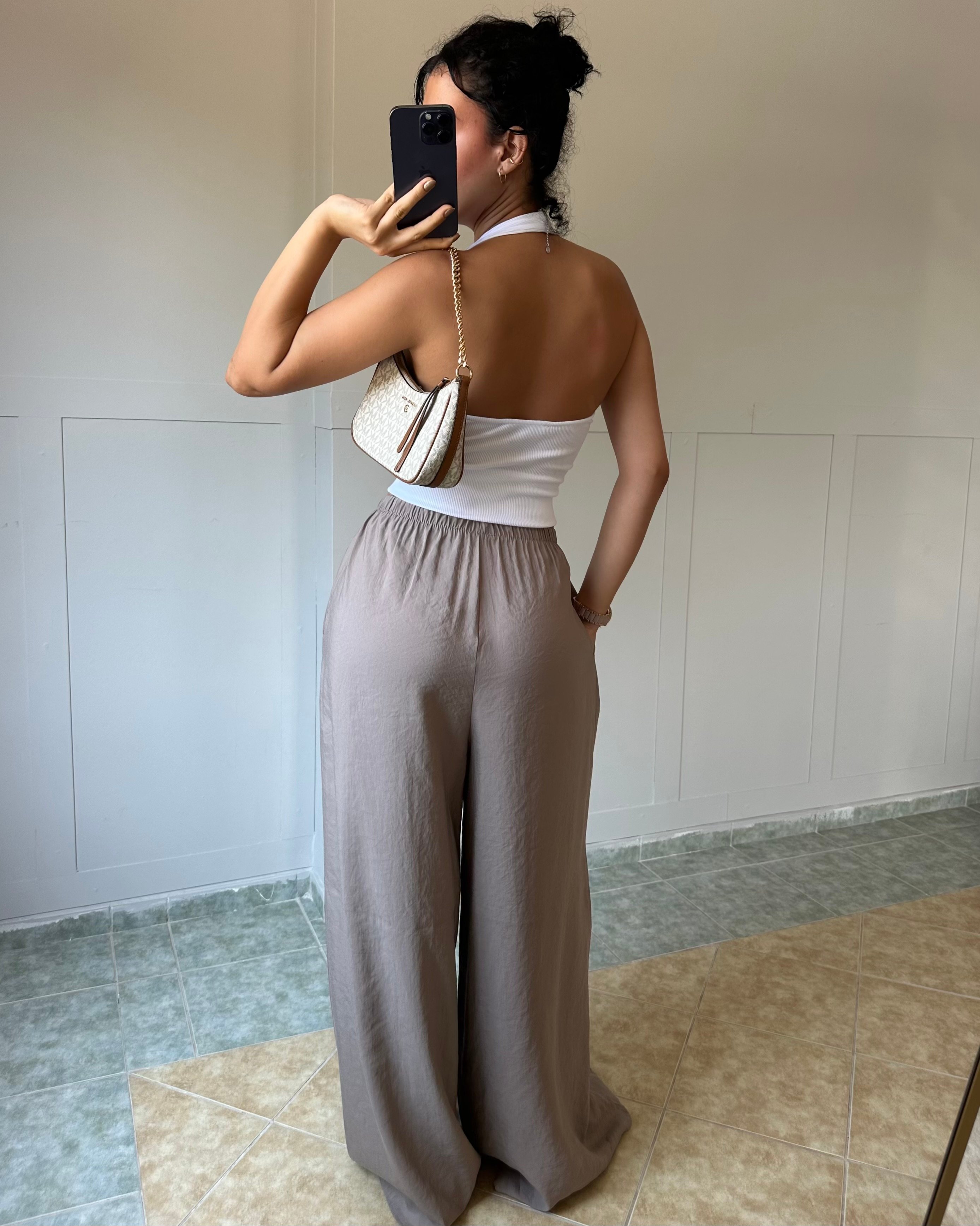 Vizon Tensel Kumaş Oversize Paça Pantolon KT0037