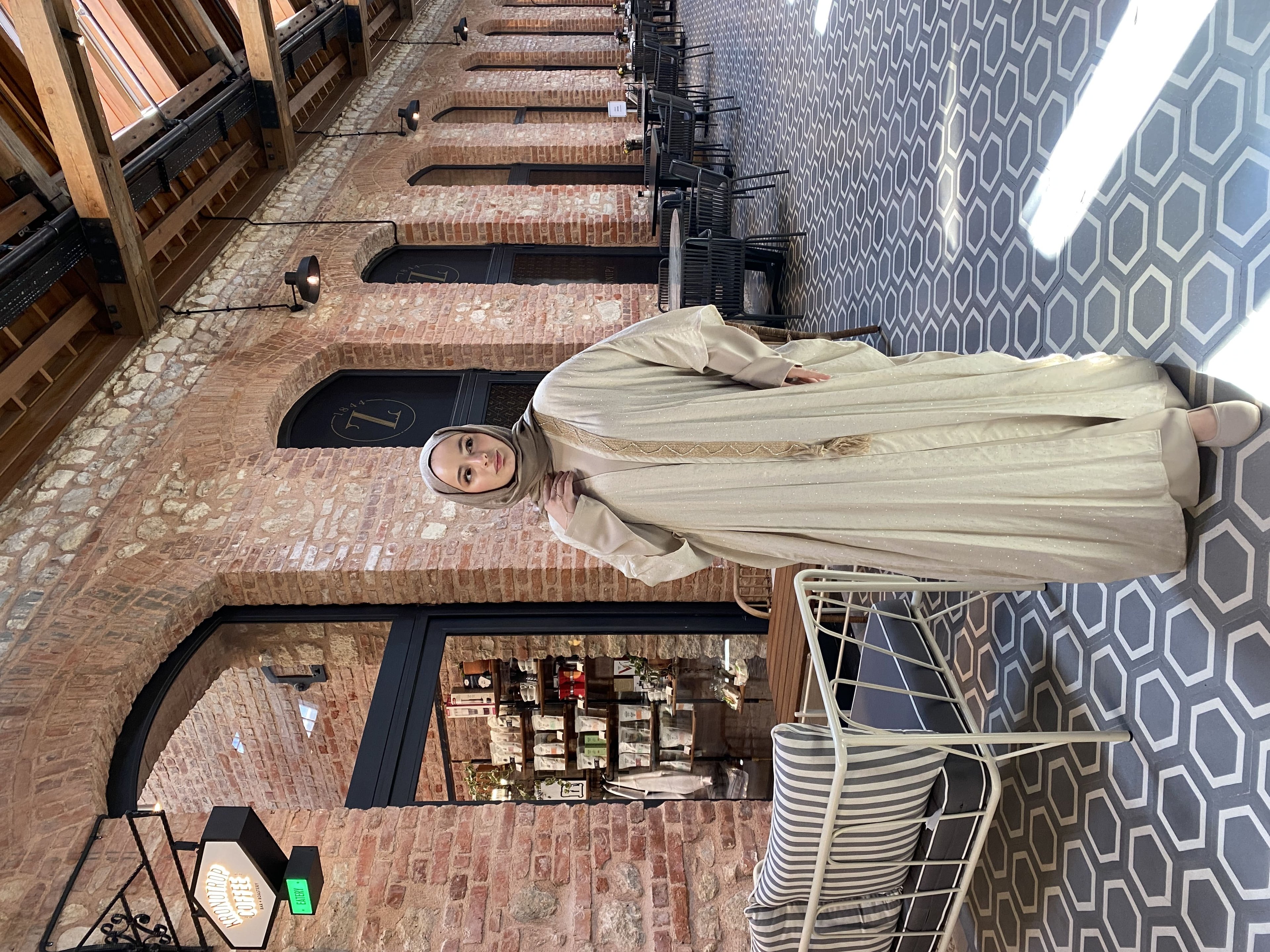 Keten Pamuklu Kumaş Salaş Model Abaya 