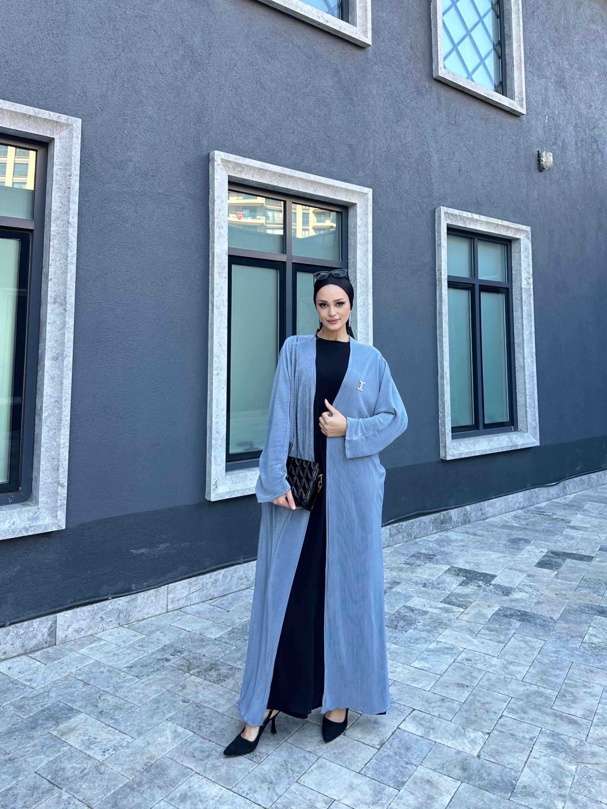 Fitilli Abaya - mavi