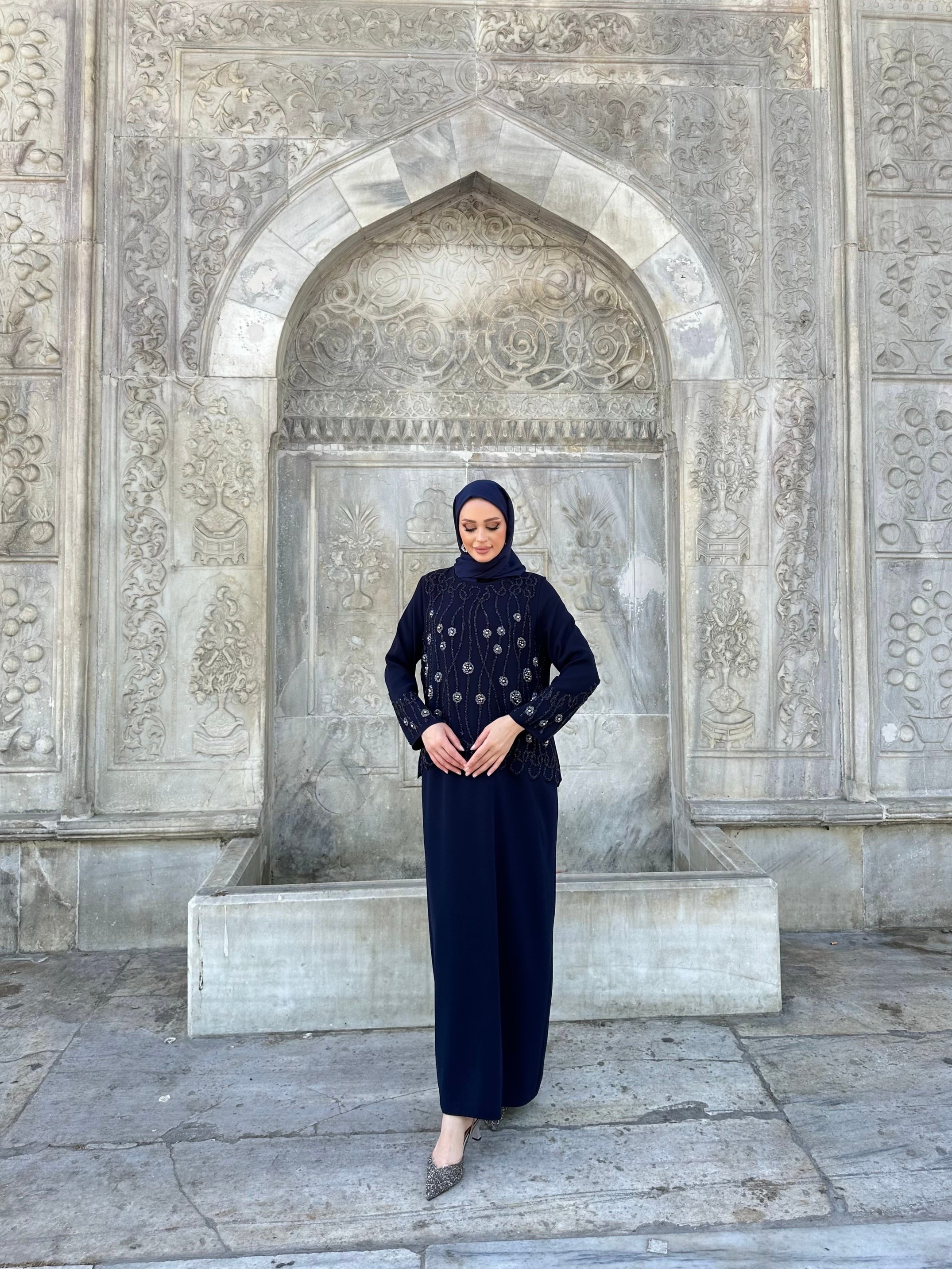 Selma Özkan Özel Tasarım 7668 - Navy Blue