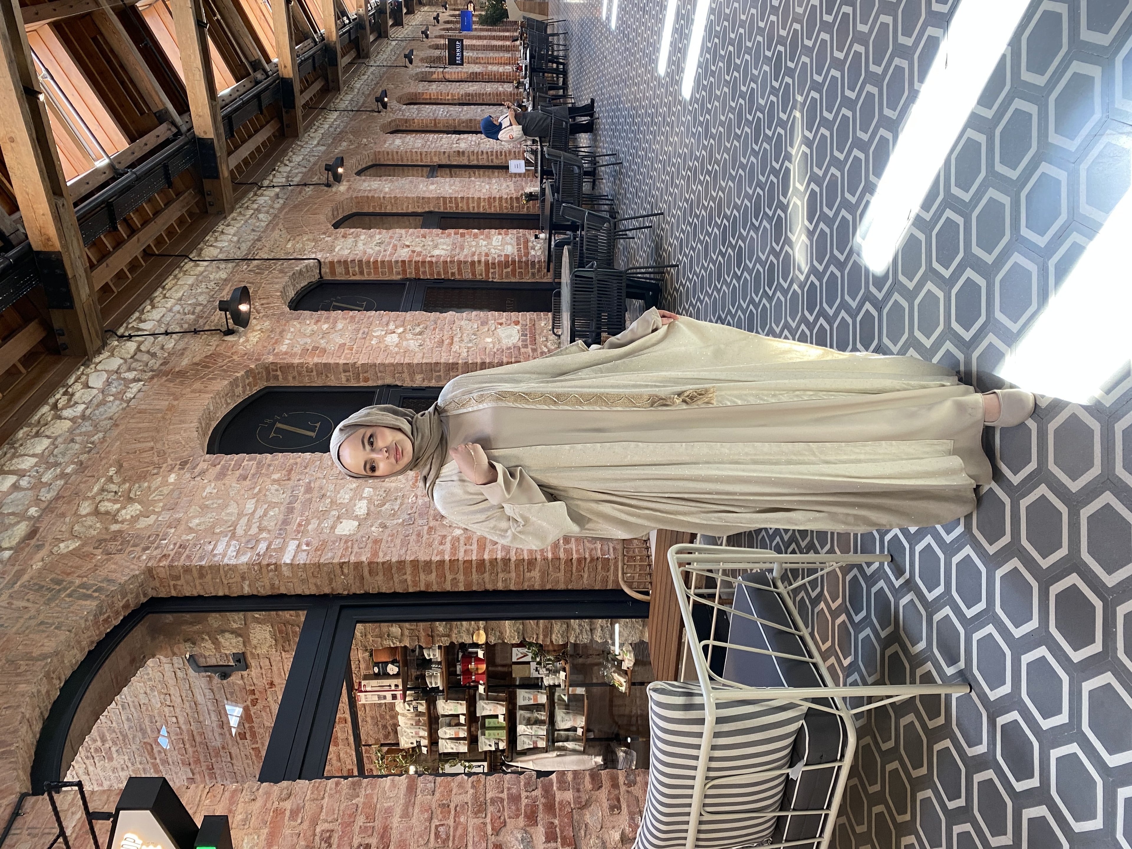 Keten Pamuklu Kumaş Salaş Model Abaya 