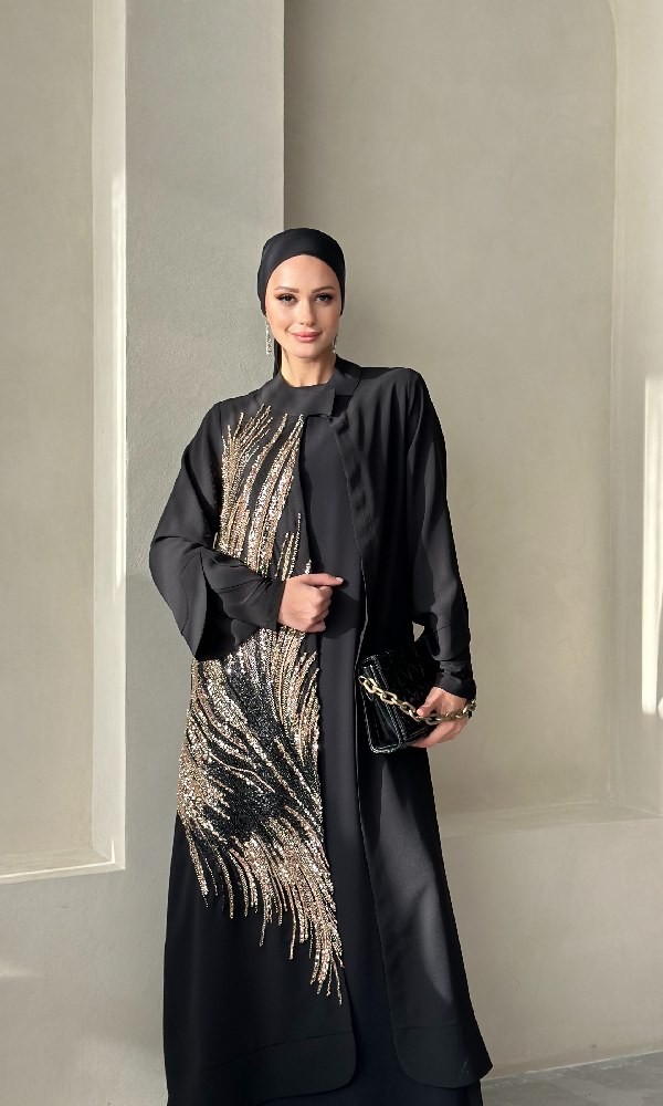 Ön Komple İş Abaya - gold