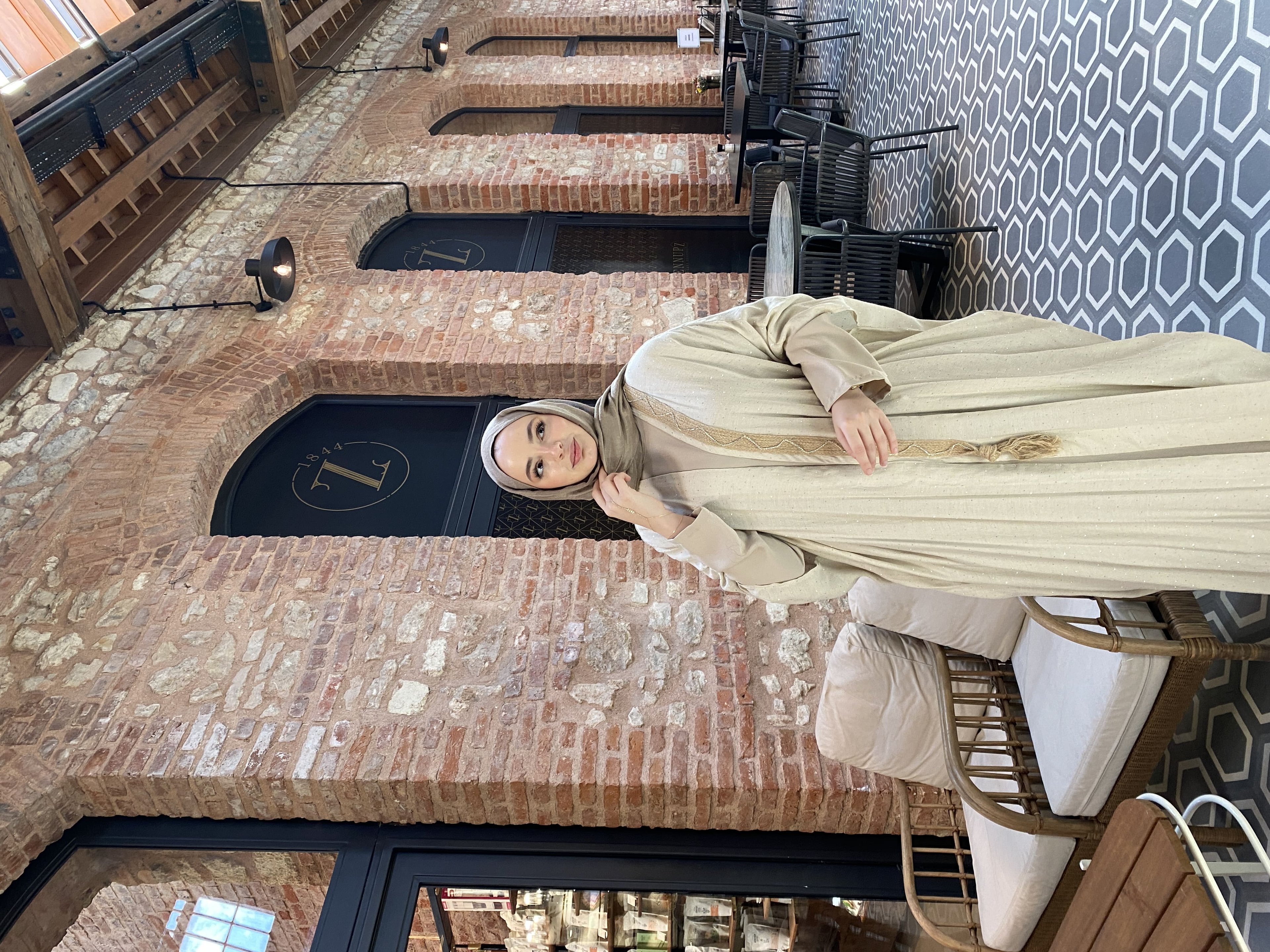 Keten Pamuklu Kumaş Salaş Model Abaya 