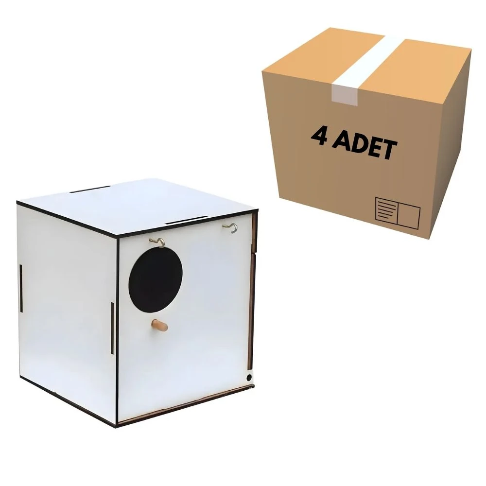 Orta Boy Muhabbet Kuşu Yuvası Çift Taraflı (4 Adet)