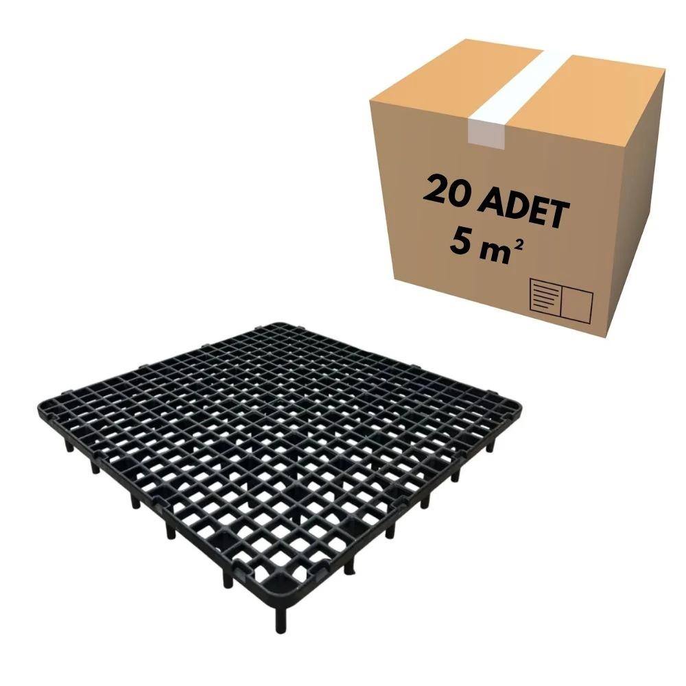 50x50 Dar Göz Kalın Siyah Kümes Taban Izgarası (5 m²)