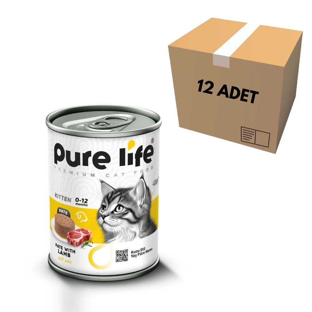 Purelife Kuzulu Yavru Kedi Konservesi 400 GR (12 Adet)