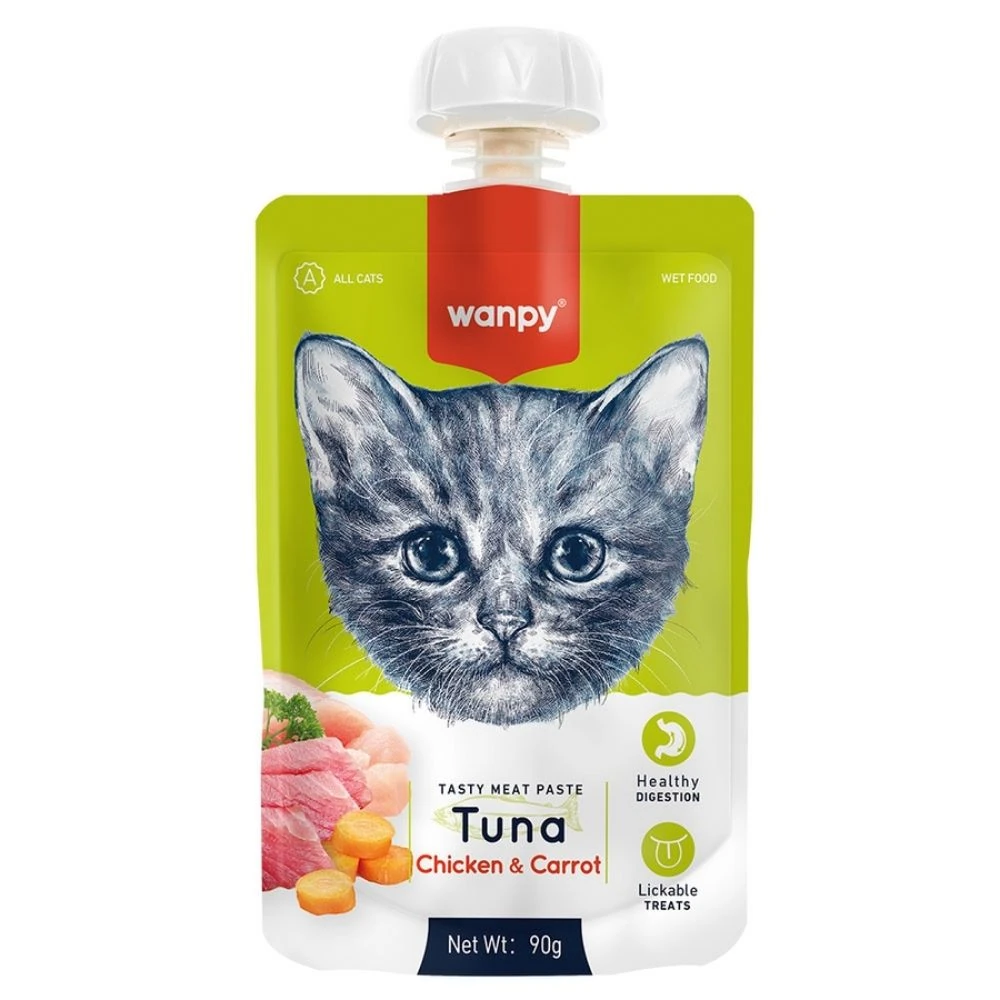 Wanpy Ton Balıklı & Tavuklu Kedi Et Ezmesi 90 GR