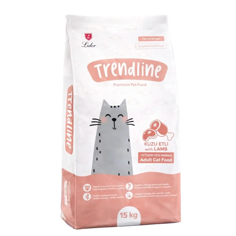 Kuzu 059 Trendline Kuzu Etli Yetişkin Kedi Maması 15 KG
