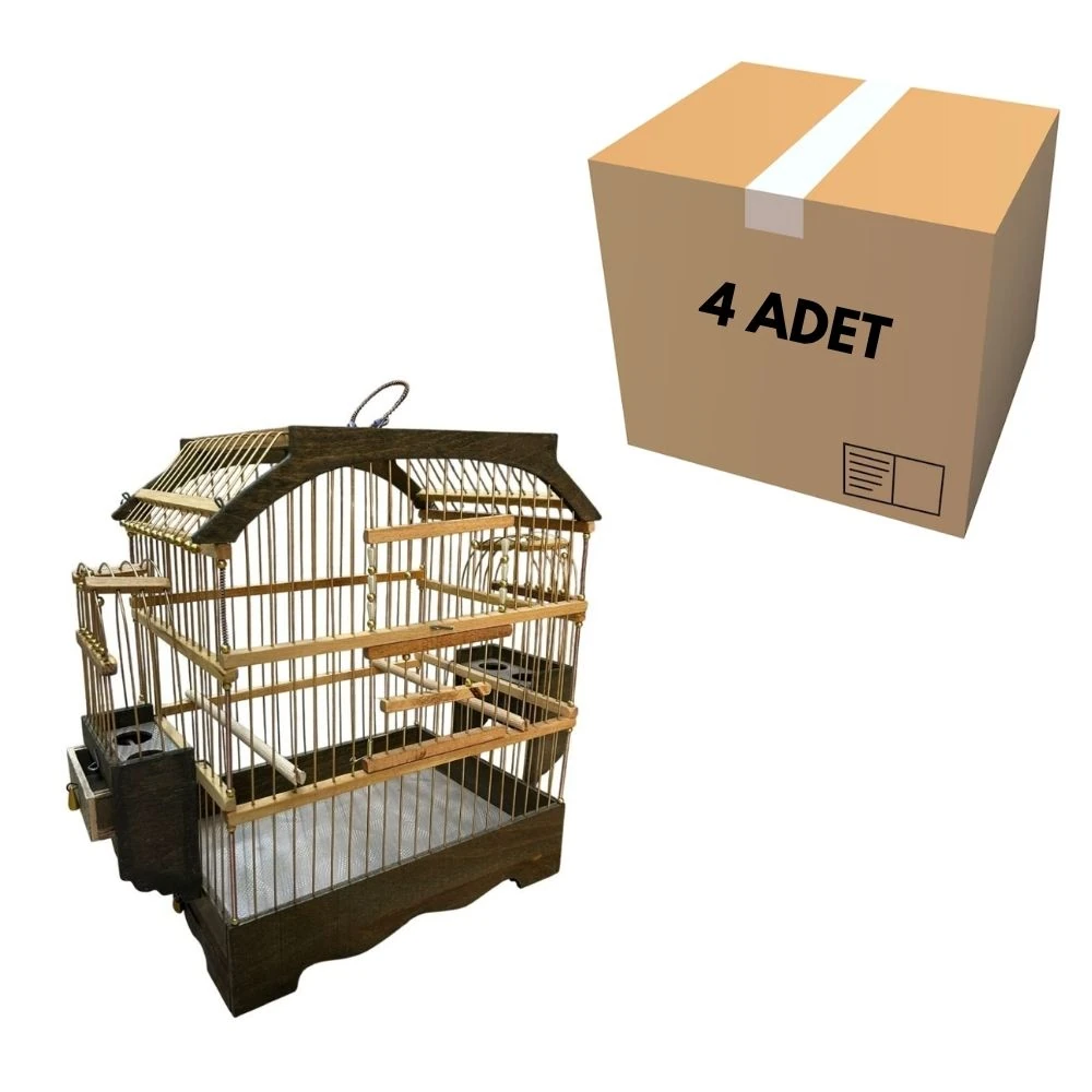 Ahşap Kafes Büyük Telli (4 Adet)