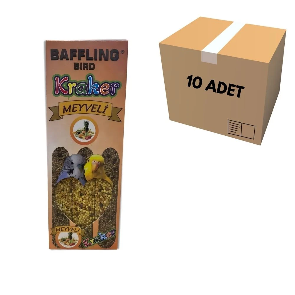 Baffling Meyveli Muhabbet Kuşu Krakeri 3'lü (10 Adet)