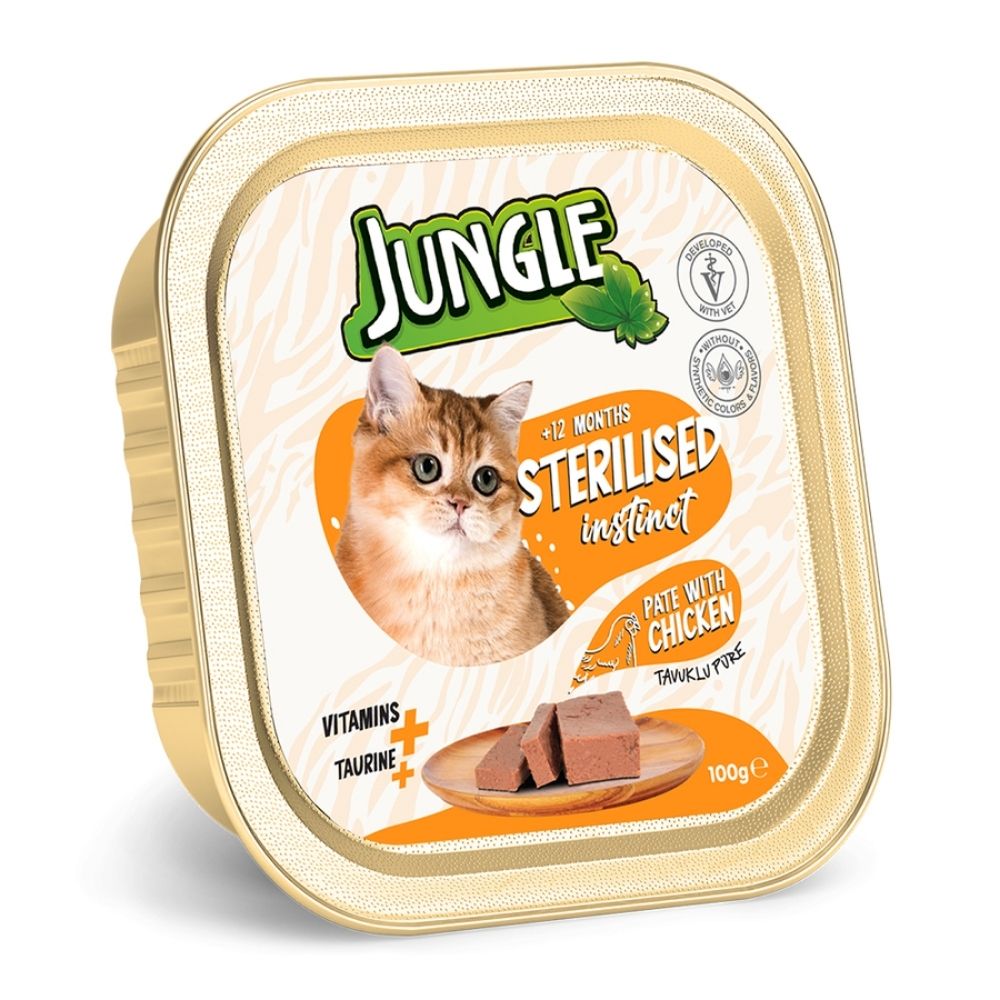 Jungle Tavuklu Kısır Kedi Ezme/Pate 100 GR