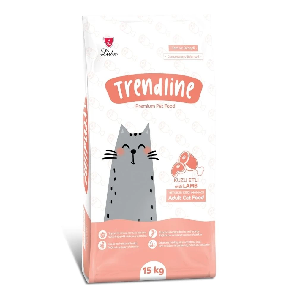 Trendline Kuzu Etli Yetişkin Kedi Maması 15 KG