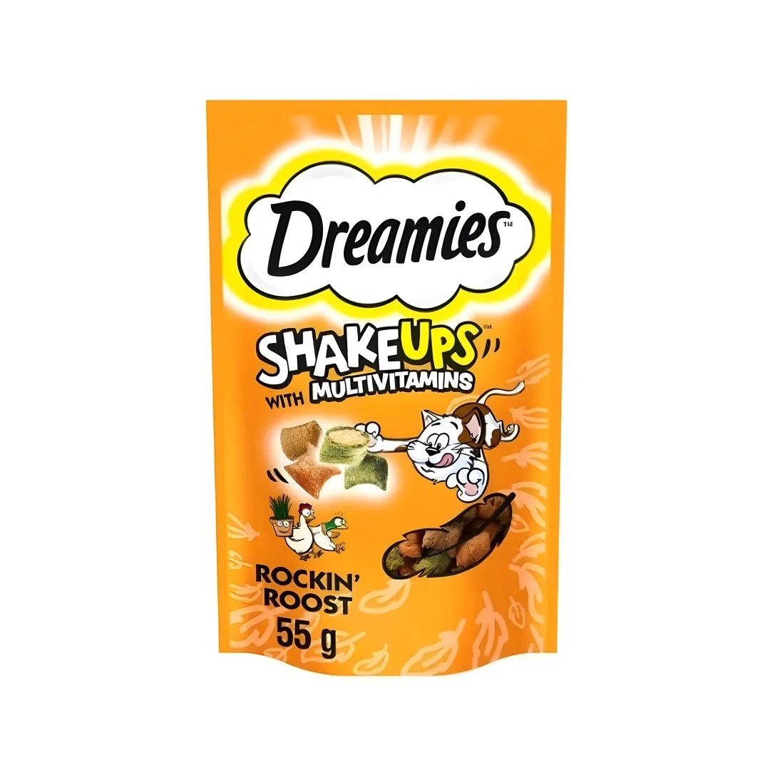 Dreamies Shake Ups Tavuklu Kedi Nanesi Ve Ördekli Kedi Ödülü 55 GR
