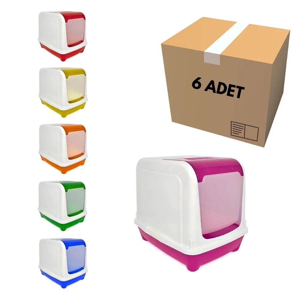 Standart Boy Kapalı Kedi Tuvaleti (6 Adet)