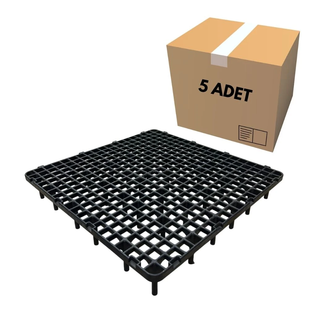 Kümes Yer Izgarası Siyah Dar Göz 50X50 KALIN (5 Adet)