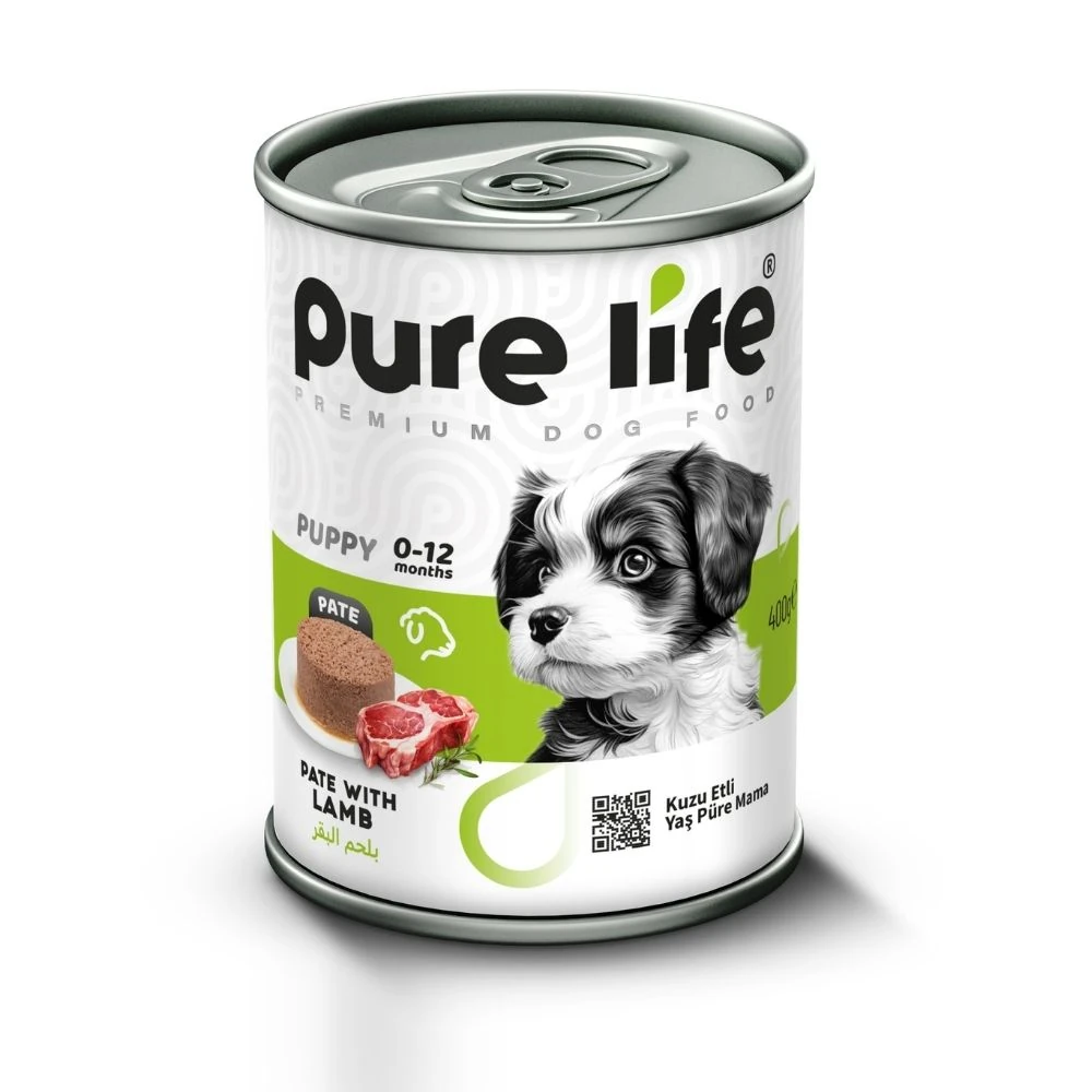 Purelife Kuzu Etli Yavru Köpek Konservesi 400 GR