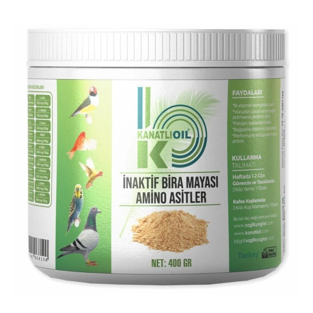 Kanatlı Oil İnaktif Bira Mayası Amino Asitler 400 GR