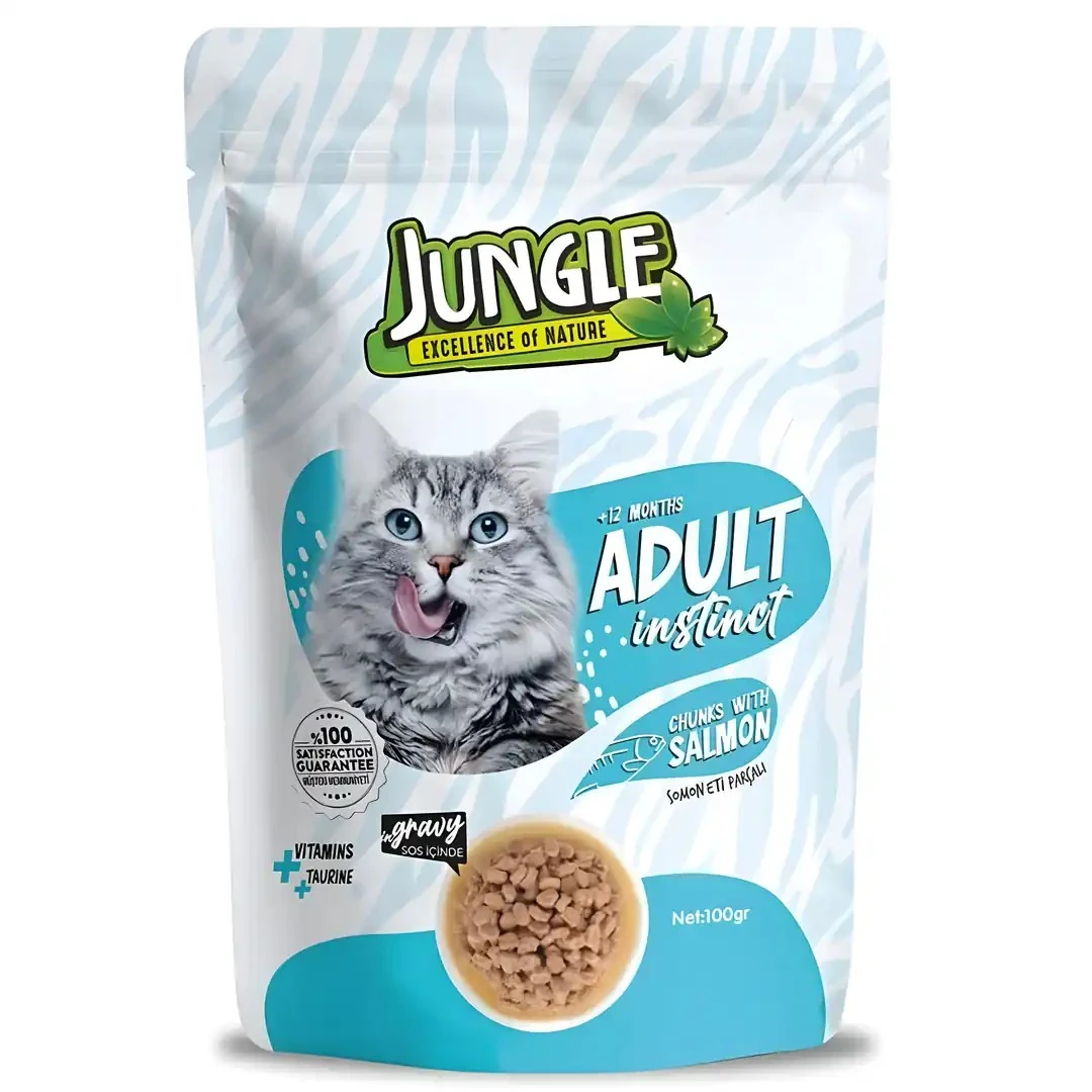 Jungle Somonlu Kedi Pouch 100 GR