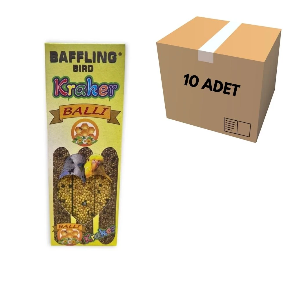Baffling Ballı Muhabbet Kuşu Krakeri 3'lü (10 Adet)