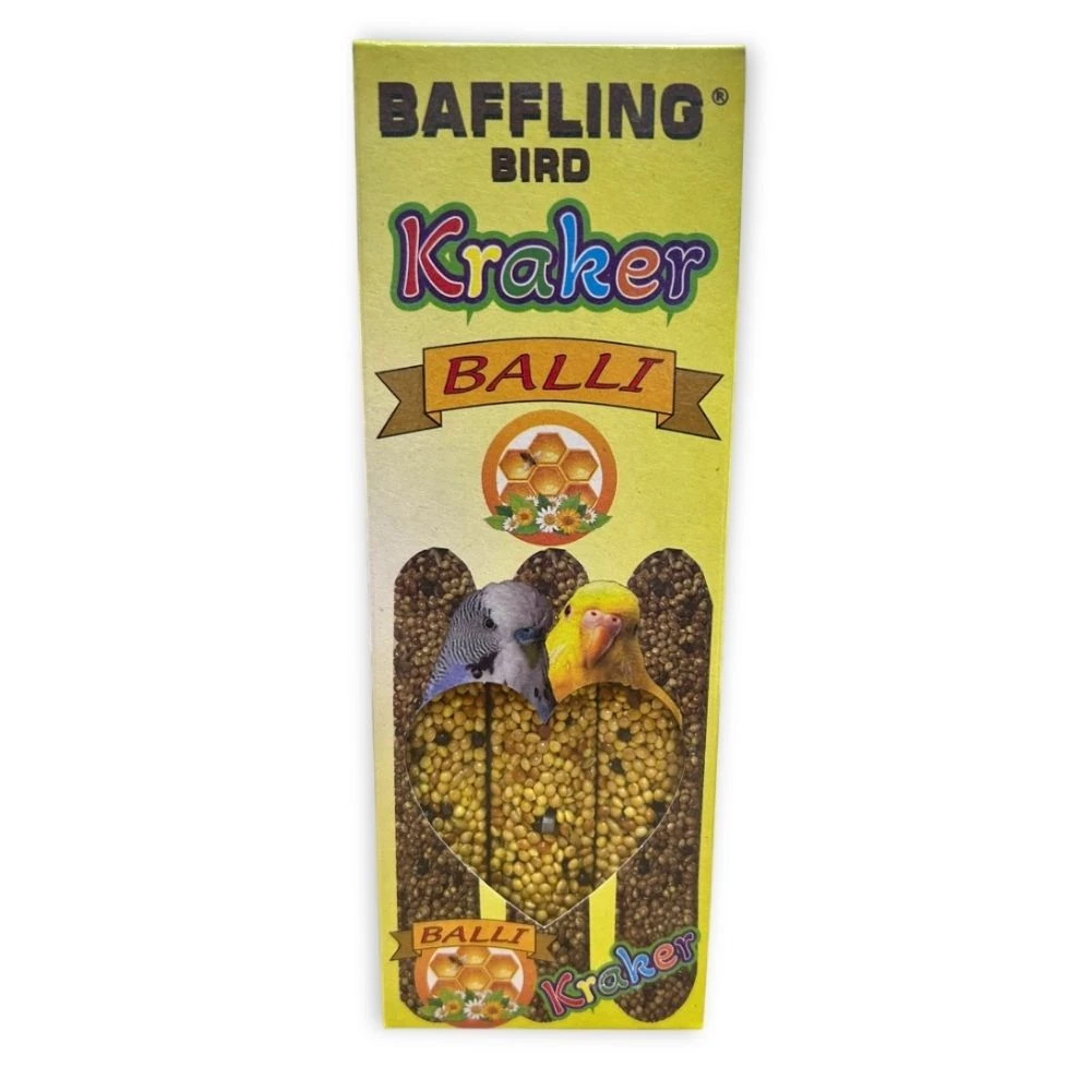 Baffling Ballı Muhabbet Kuşu Krakeri 3'lü