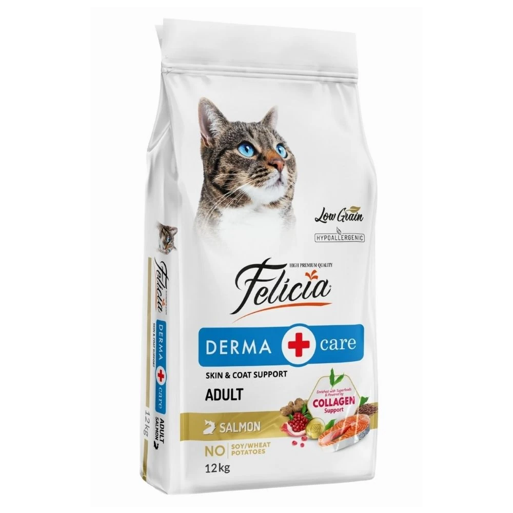 Felicia Somonlu Az Tahıllı HypoAllergenic Yetişkin Kedi Maması 12 KG