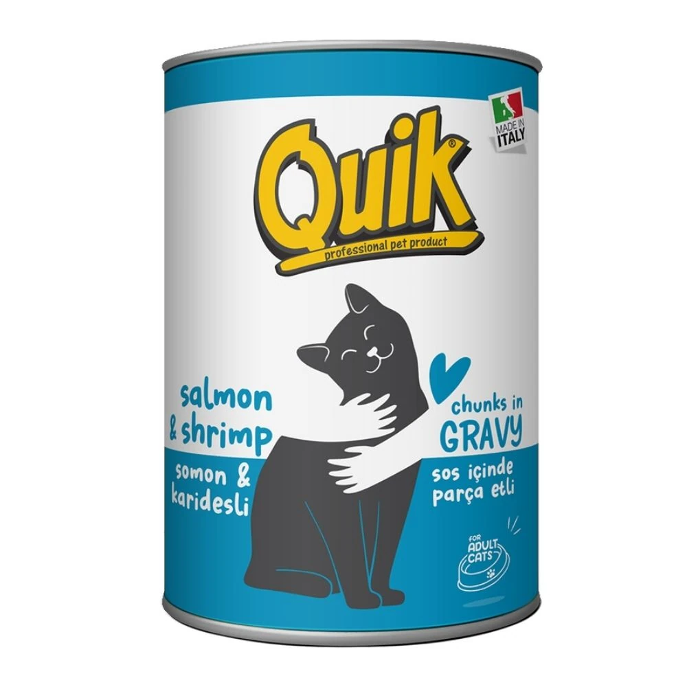 Quik Somonlu & Karidesli Kedi Konserve 415 GR