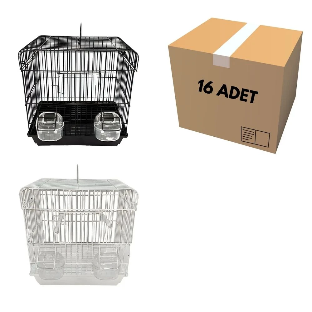 Kanarya Kafesi Çift Kapı Çift Yemlik (16 Adet)