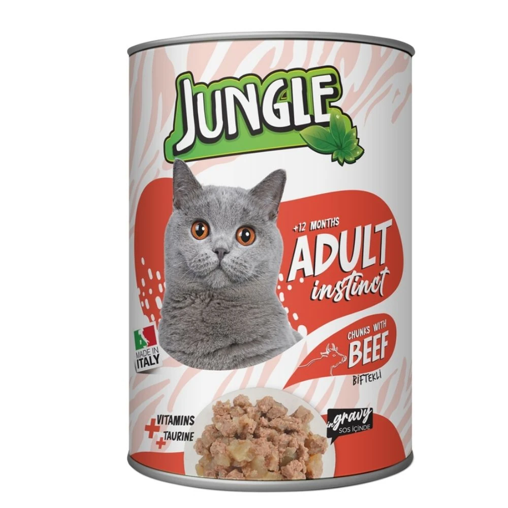 Jungle Biftekli Kedi Konserve 415 GR