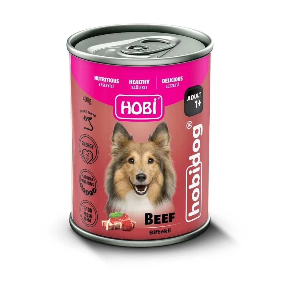 Hobi Biftekli Yetişkin Köpek Konservesi 400 GR