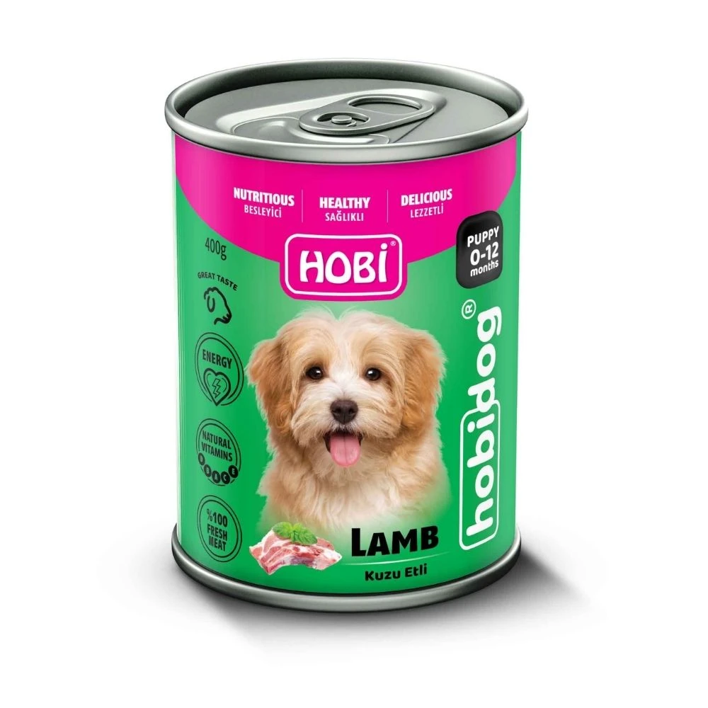 Hobi Kuzu Etli Yavru Köpek Konservesi 400 GR