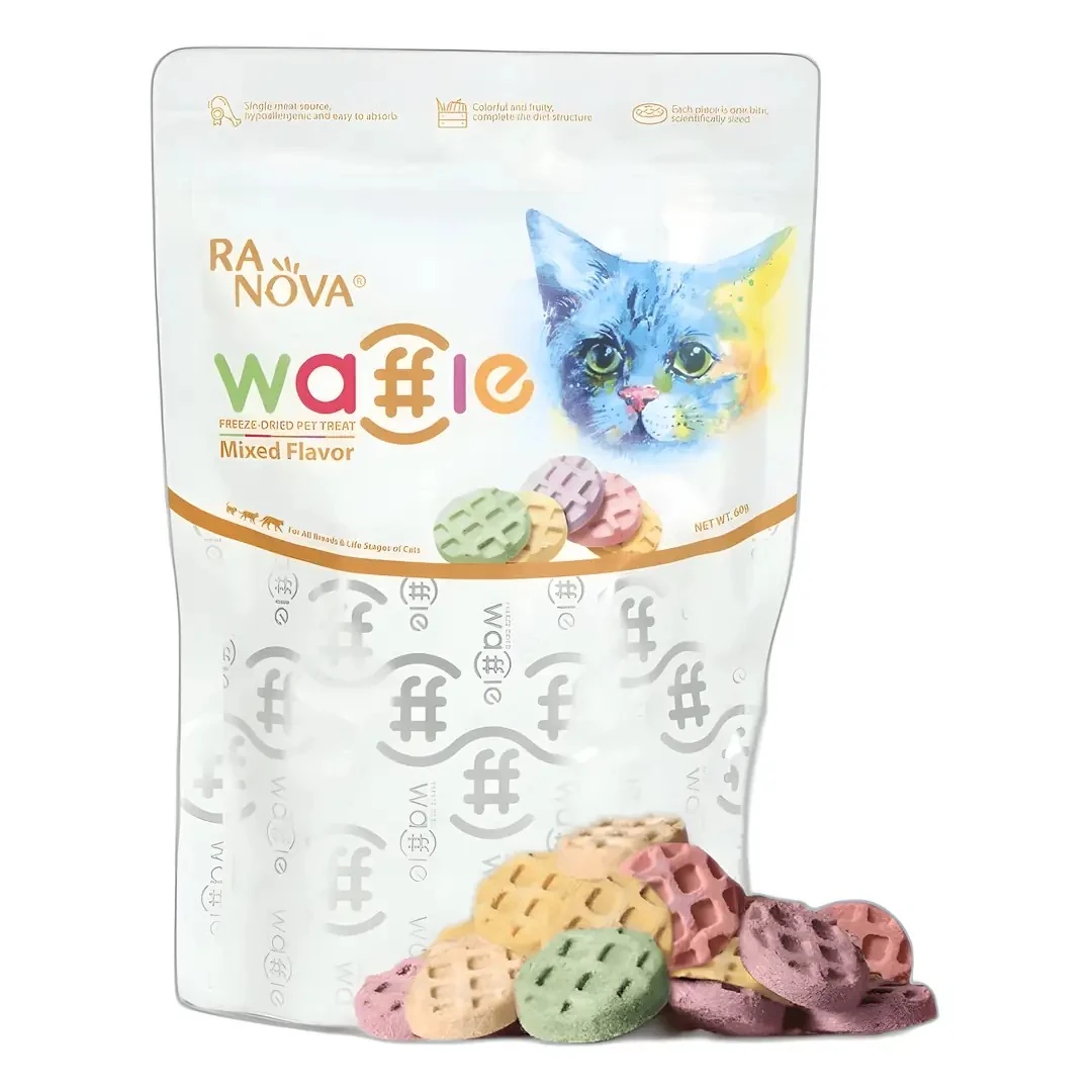 Ranova Kediler için Dondurularak Kurutulmuş Etli Waffle 60 GR