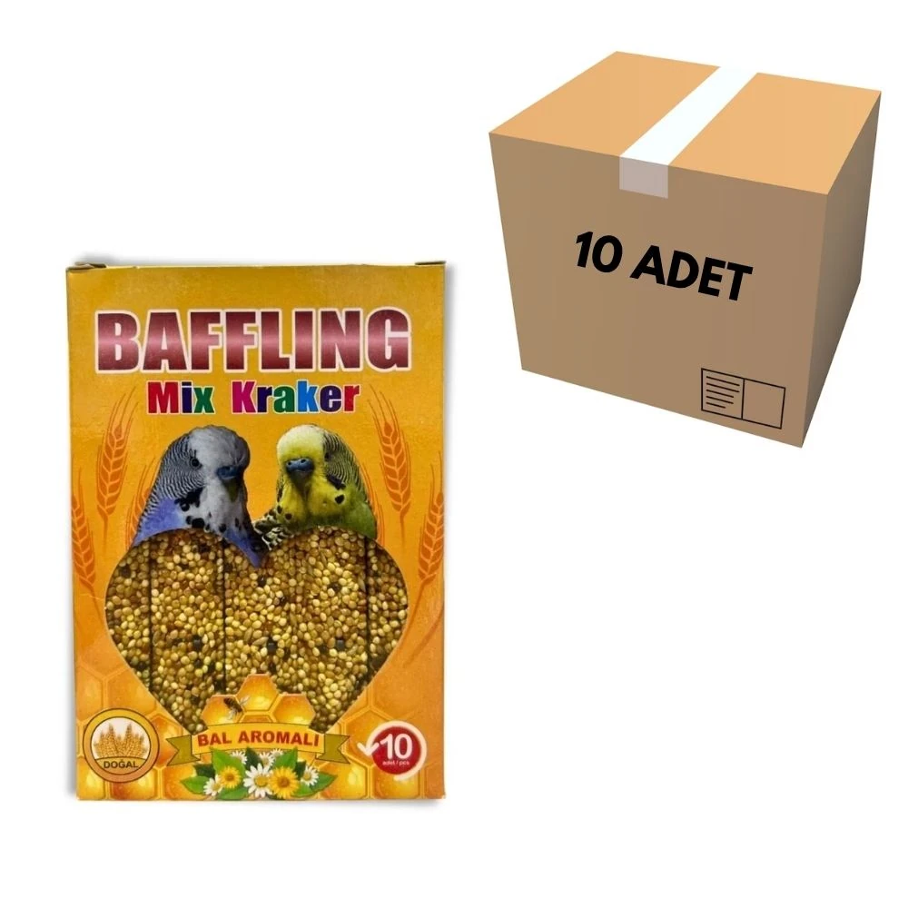 Baffling Ballı Muhabbet Kuşu Krakeri 10'lu (10 Adet)