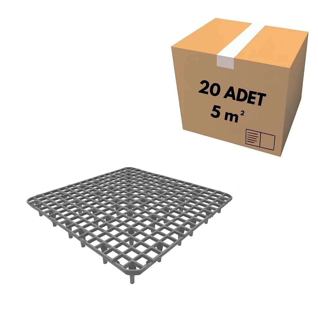 50x50 Geniş Göz Gri Kümes Taban Izgarası (5 m²)