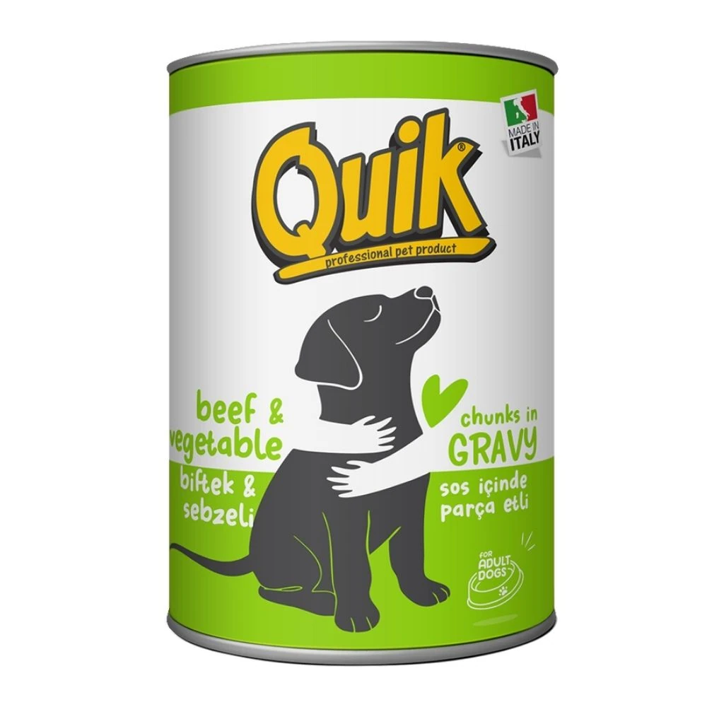 Quik Biftekli & Sebzeli Köpek Konserve 415 GR