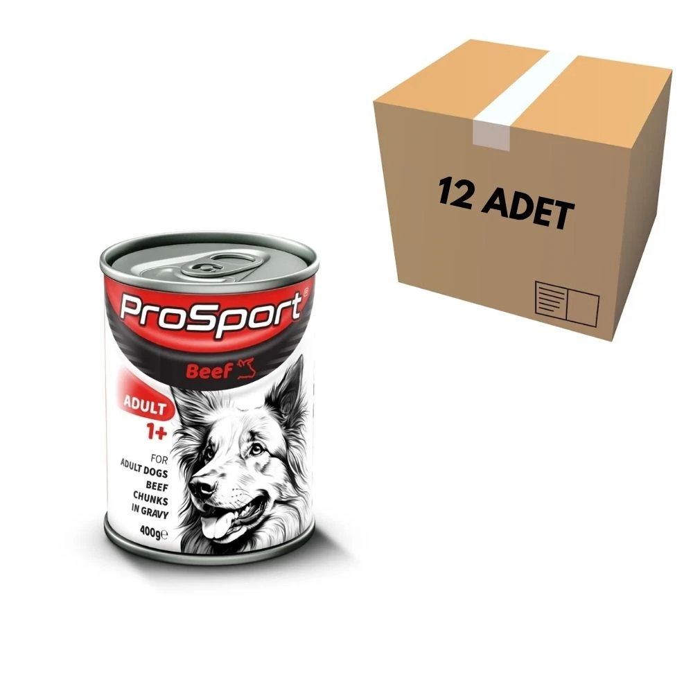 ProSport Sığır Etli Köpek Konservesi 400 GR (12 Adet)