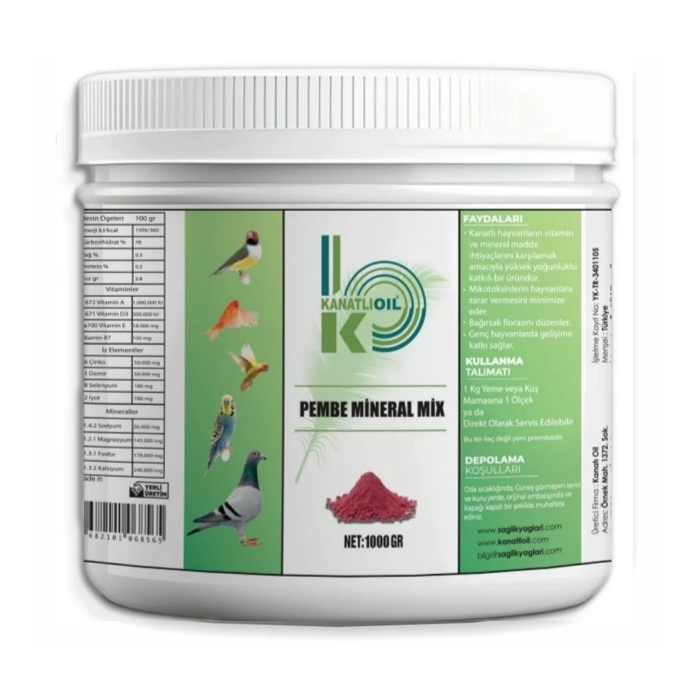 Kanatlı Oil Pembe Mineral Mix 1000 GR