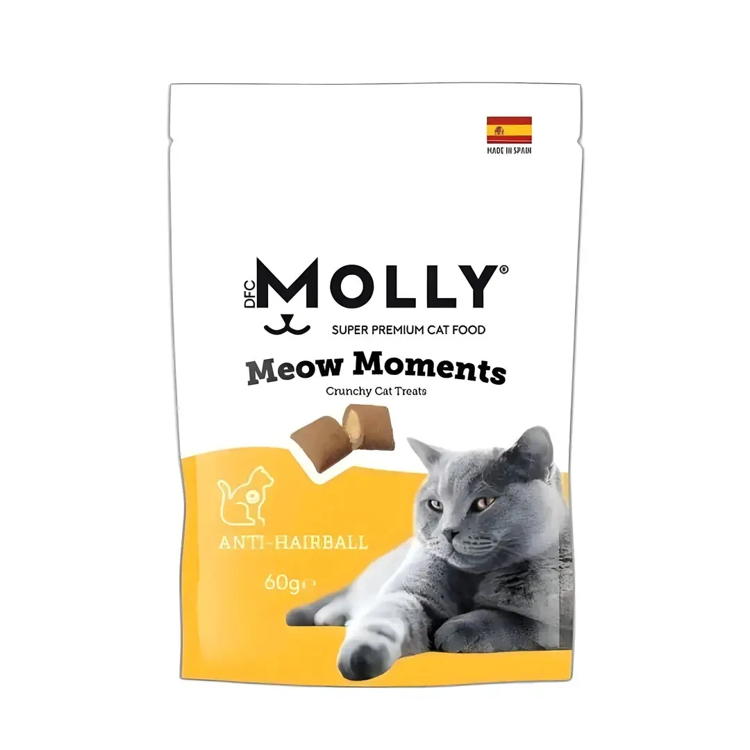 Molly Meow Moments Anti-Hairball Tüy Yumağı Kontrolü İçin Kedi Ödül Maması 60 GR