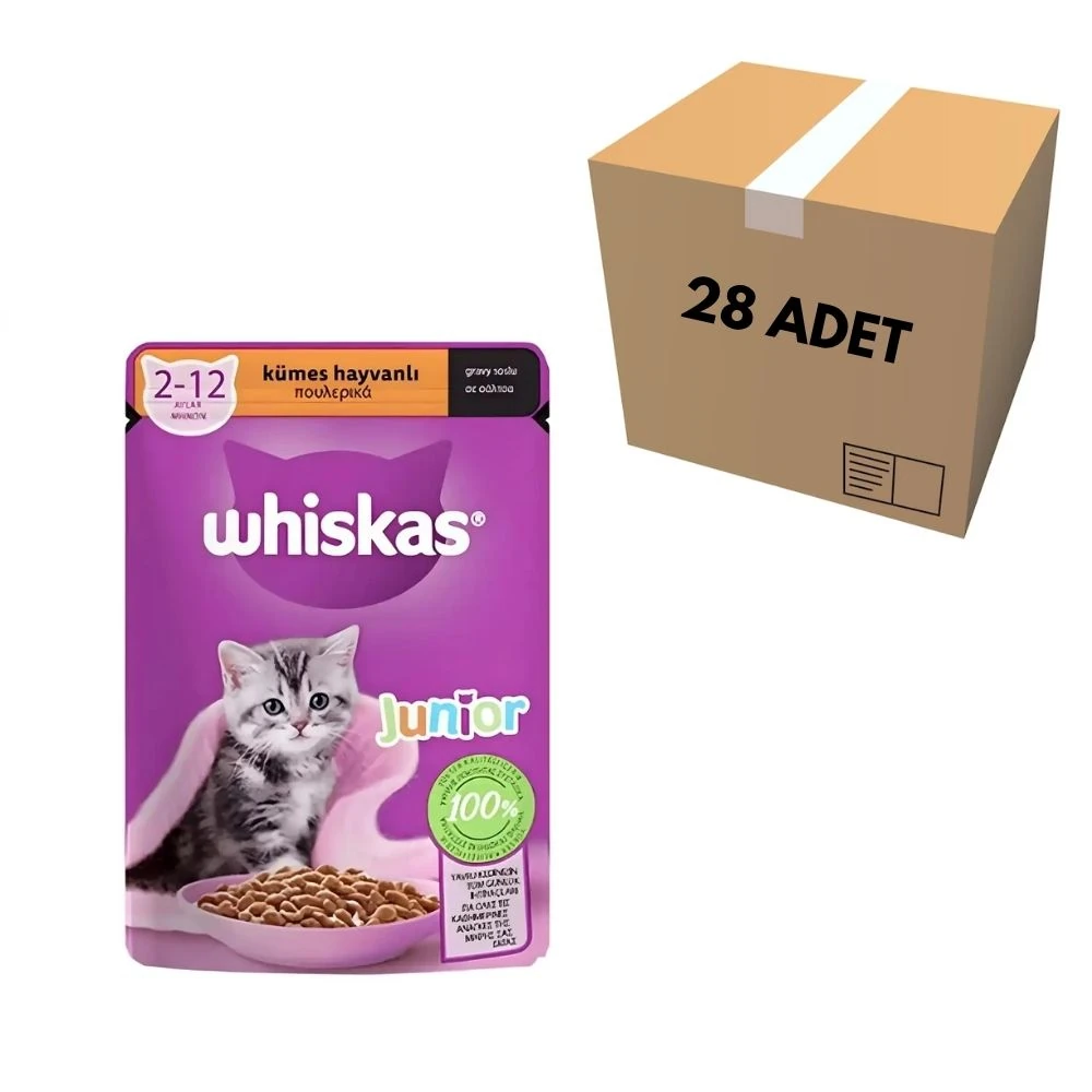 Whiskas Kümes Hayvanlı Yavru Kedi Pouch 85 GR (28 Adet)