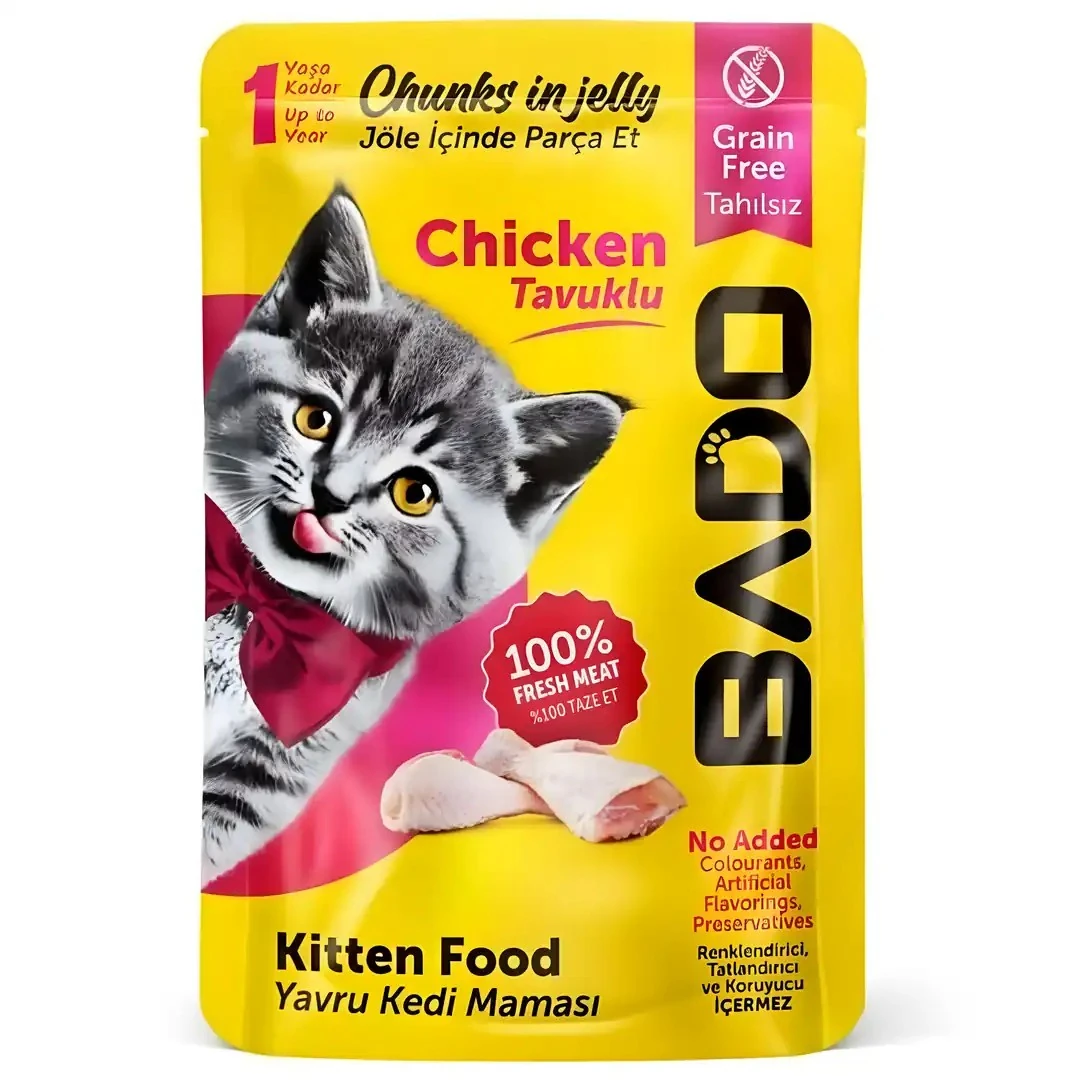 Bado Tavuklu Yavru Kedi Pouch 85 GR