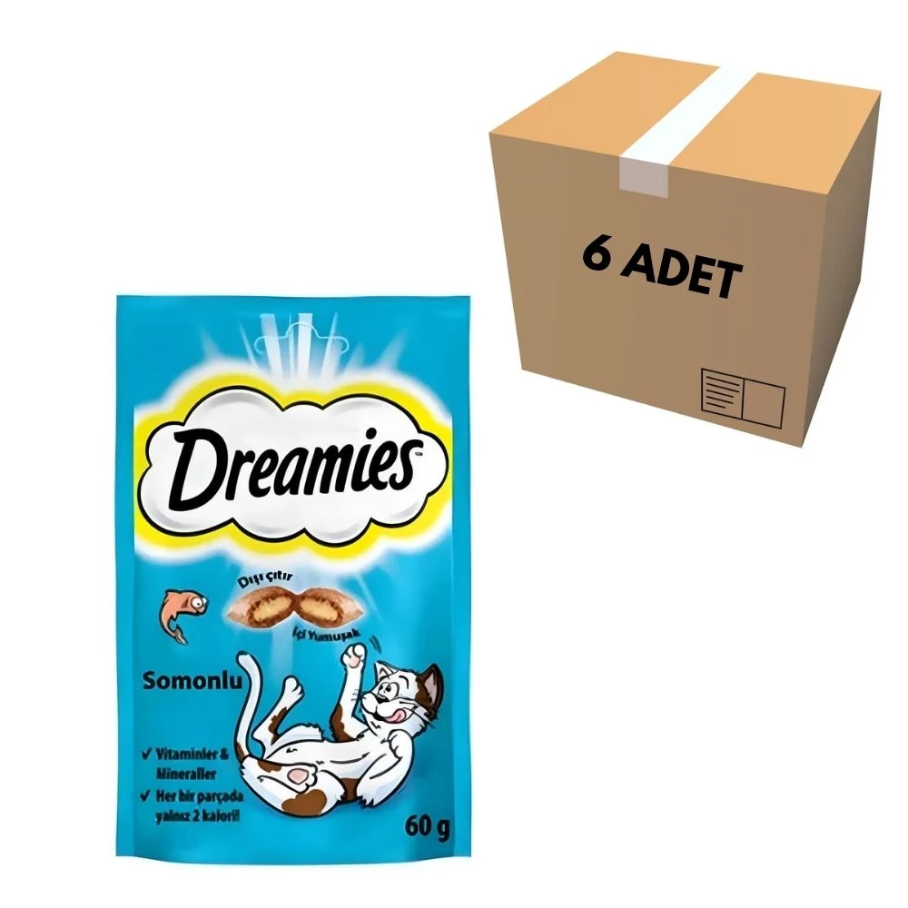 Dreamies Somonlu Kedi Ödülü 60 GR (6 Adet)
