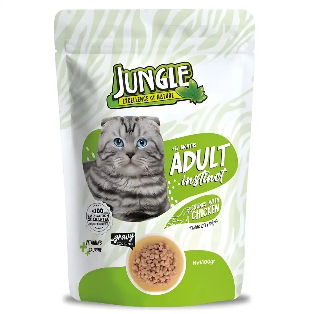 Jungle Tavuklu Kedi Pouch 100 GR