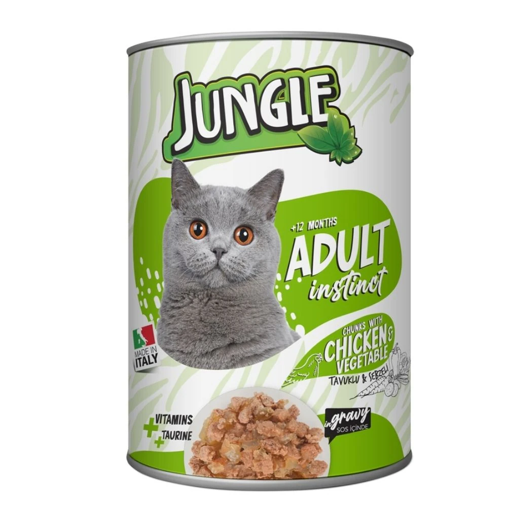 Jungle Tavuklu Kedi Konserve 415 GR